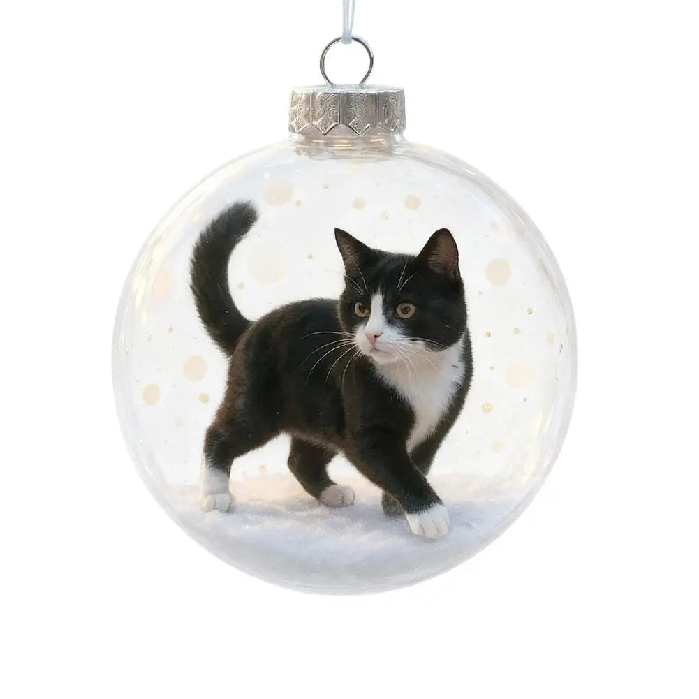 Cat Crystal Ball Acrylic Christmas Tree Ornaments | Holiday Décor