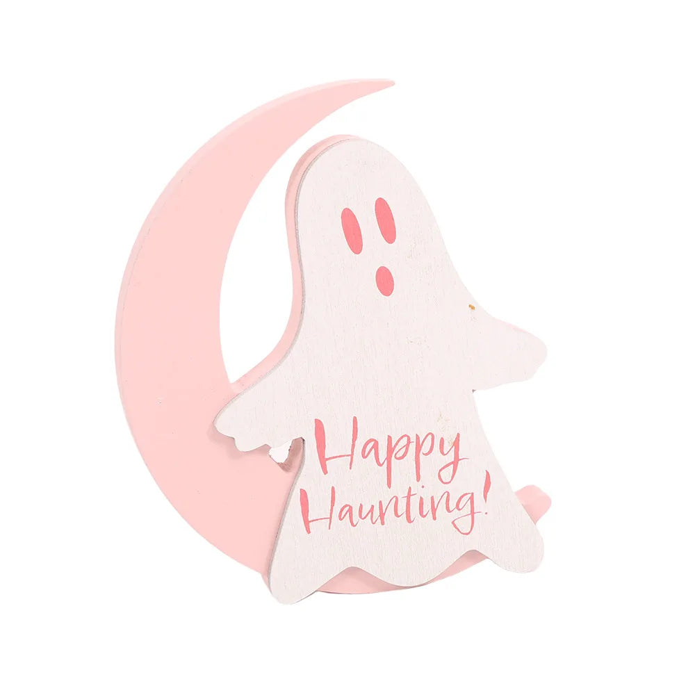 Halloween Decorations Ghost Black Cat Witch Themed Ornaments