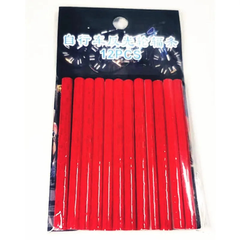 Reflective Bicycle Spoke Clips – Night Safety Bike Reflector Kit Bike Spoke Reflectors Peaceful Pleasures Health and Wellness red