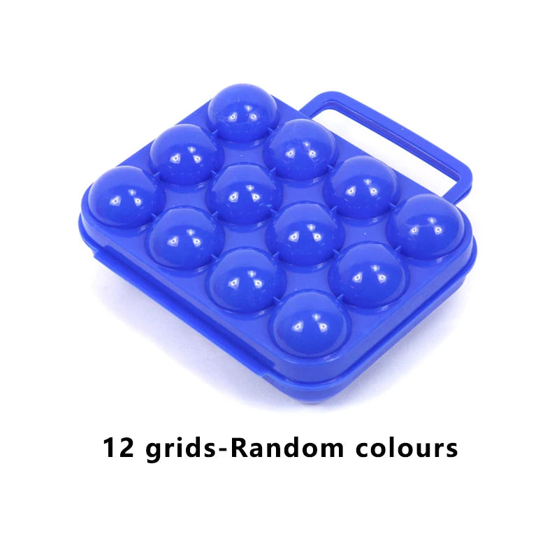 Portable Egg Holder Storage Box – 2/4/6/12 Grid Camping Case Egg Storage Container Peaceful Pleasures Health and Wellness 12grids-Random
