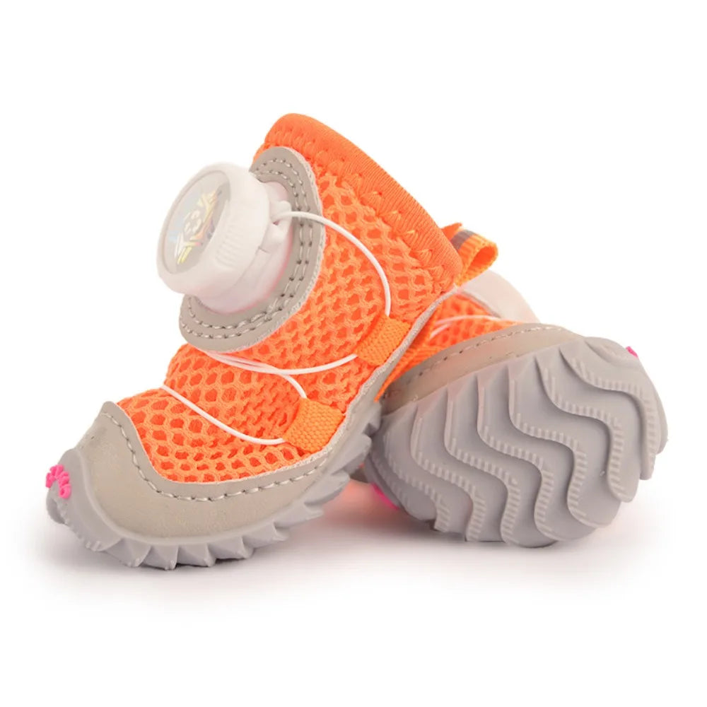 4-Pack Breathable Mesh Dog Shoes | Reflective Adjustable Boots