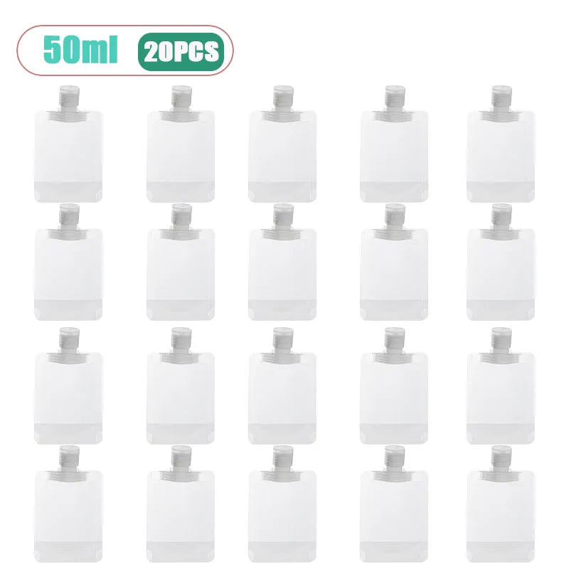 Refillable Squeeze Travel Pouches – Leak-Proof 10-30 Pack