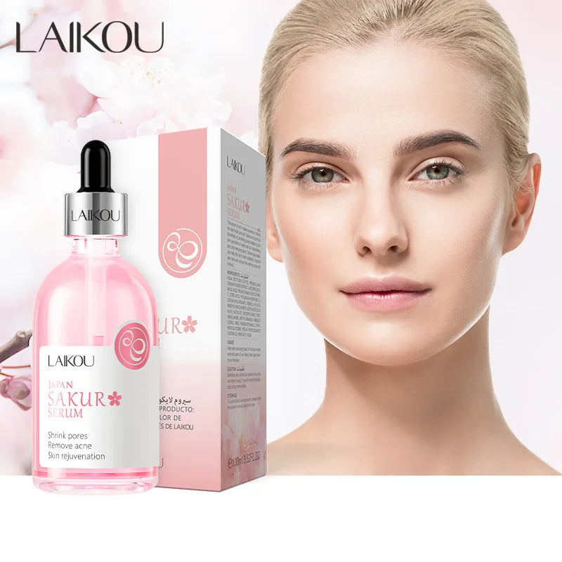 LAIKOU Sakura Vitamin C Face Serum 100ml – Brighten & Firm Vitamin C Face Serum Peaceful Pleasures Health and Wellness