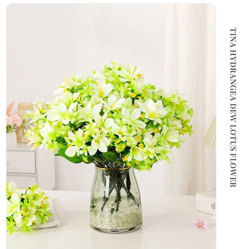 Silk Artificial Lily Bouquet | Fake Flower Home & Wedding Decor