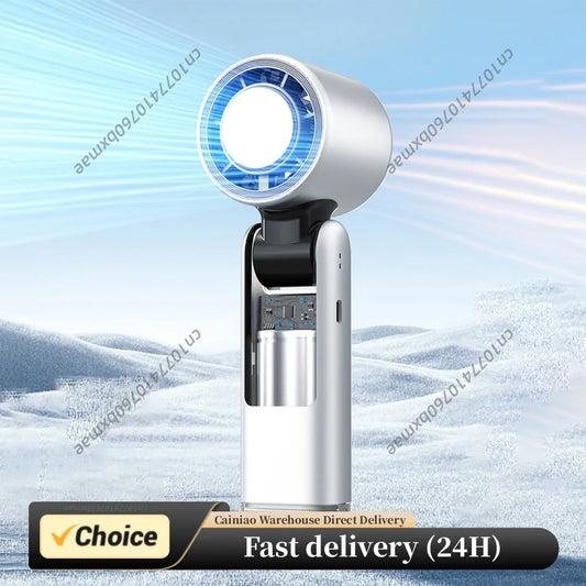 Cooler Fan 100 Wind Speeds Rechargeable Fan 4000mAh Battery W/ Digital Display for Beach Vacation Cooking Office Travel Camping Peaceful Pleasures Health and Wellness