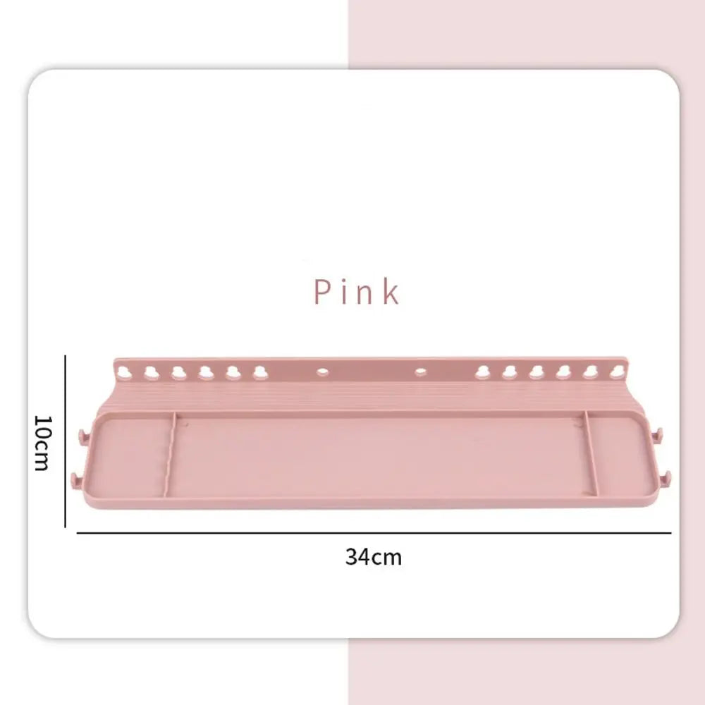 Support Rack Detachable Easel Tray Shelf Easy to Install Plastic Sketch Storage Rack Durable 34X10CM Painting Tools Tray Artists Peaceful Pleasures Health and Wellness Pink
