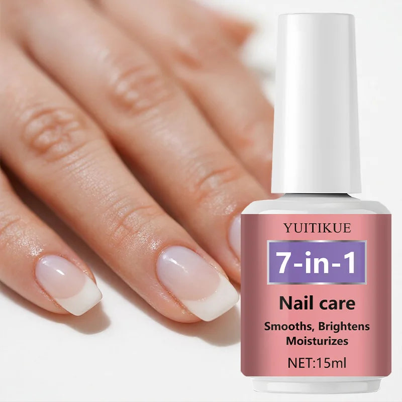 YUITIKUE 7-in-1 Nail Polish 15ml - Smooths, Brightens & Moisturizes Nails, Fast Drying, Non-Sticky Base Coat & Top Coat Peaceful Pleasures Health and Wellness Default Title