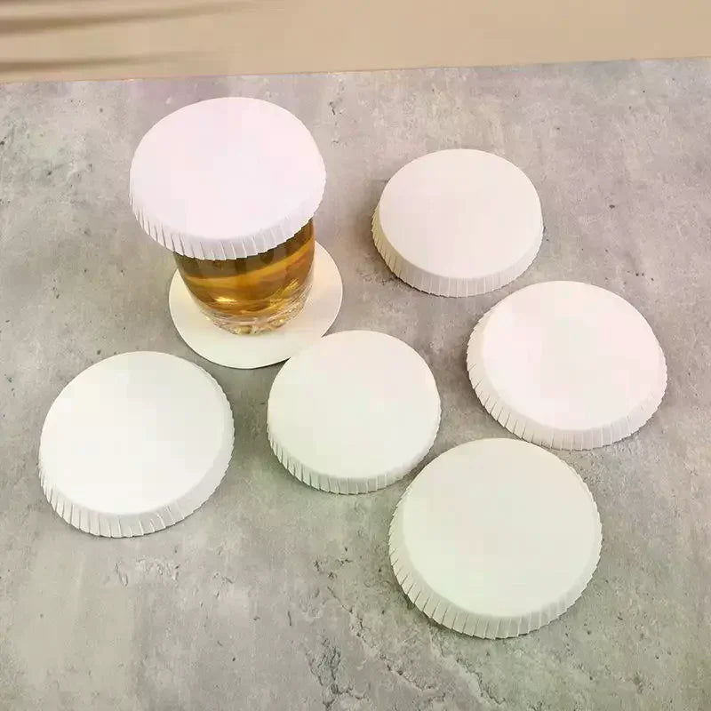 100-Pack Disposable Paper Cup Lids 9.5cm | Coffee & Tea Covers Disposable Cup Lids Peaceful Pleasures Health and Wellness