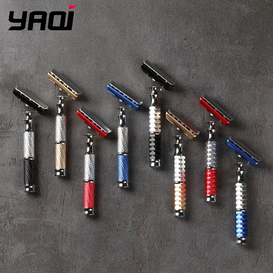 2026 New Arrival Yaqi Blind Box Razor Double-edge Tilt Diagonal Razor Head Inclined at 45° to Handle for Shaving Accessories Peaceful Pleasures Health and Wellness RAA-R-2611