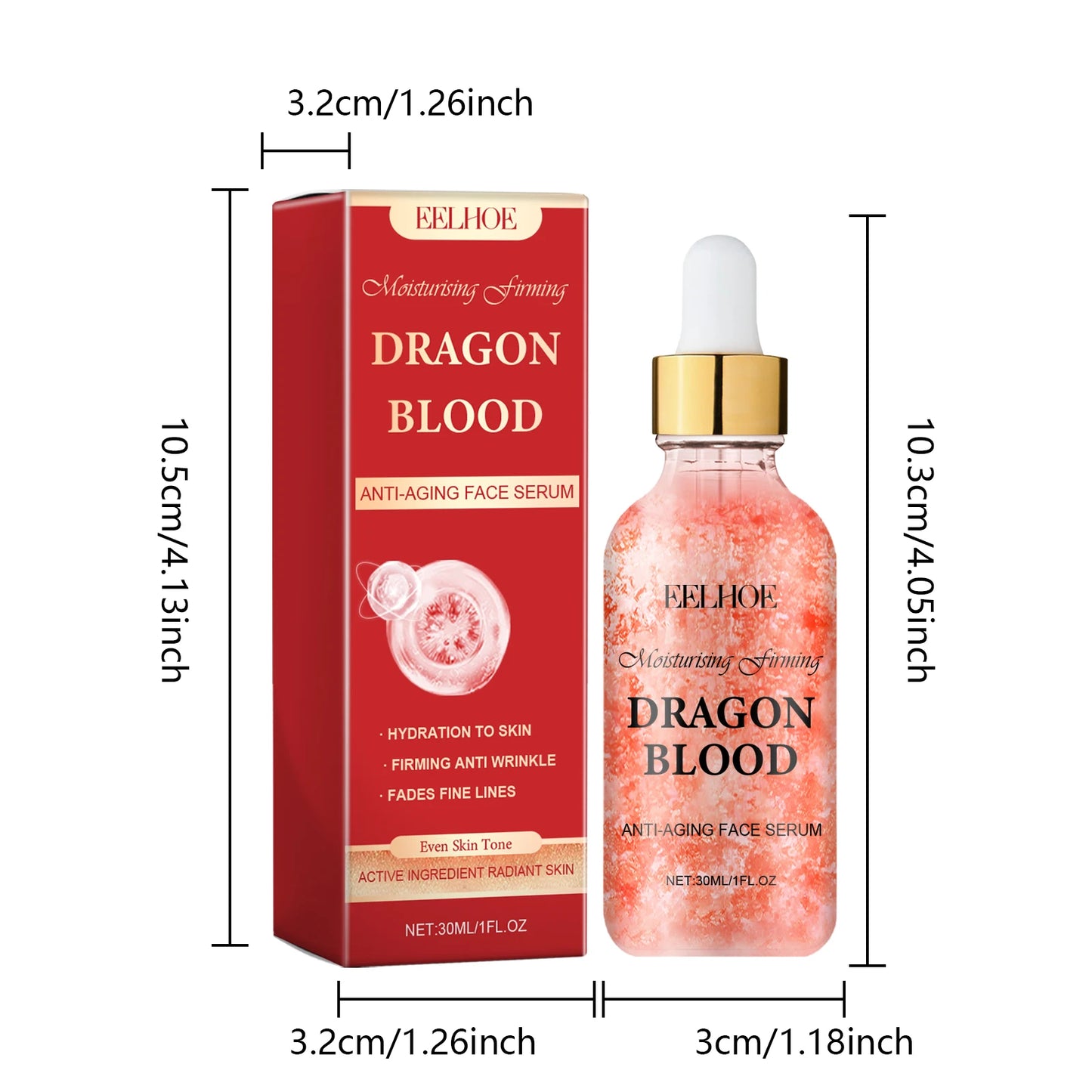 Dragon's Blood Anti-Aging Skincare Set – Serum & Creams Peaceful Pleasures Health and Wellness Serum 30ml boxed