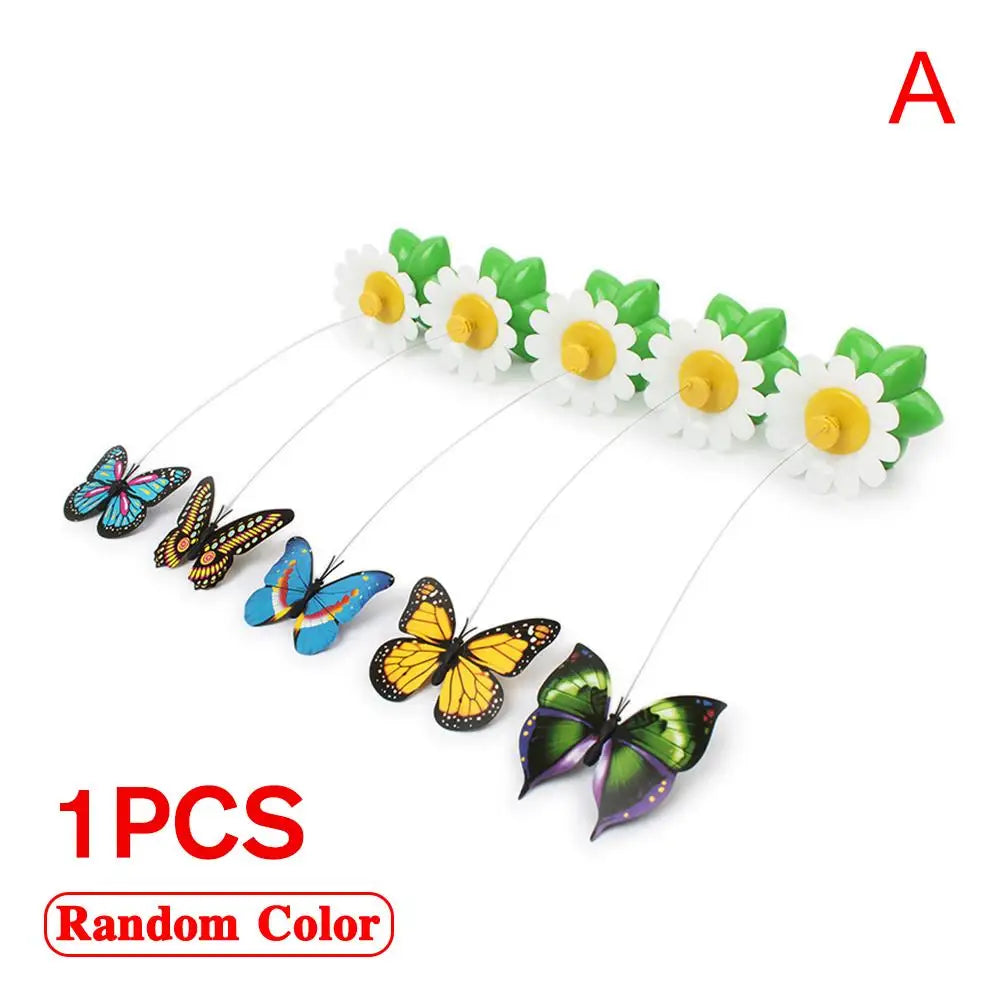 Electric Rotating Butterfly Bird Cat Toy – 360° Auto Spin
