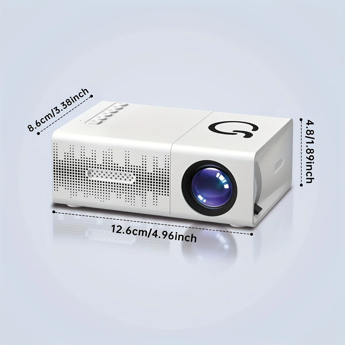MINI Projector Portable 3D LED Video Projectors Home Cinema Theater Game Laser Beamer Smart TV BOX 1080P Via HD Port Peaceful Pleasures Health and Wellness WHITE US Plug