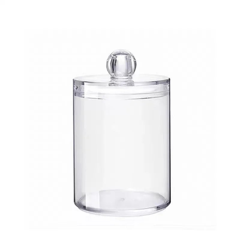 Acrylic Makeup Organizer – Cotton Swab & Pad Storage Box