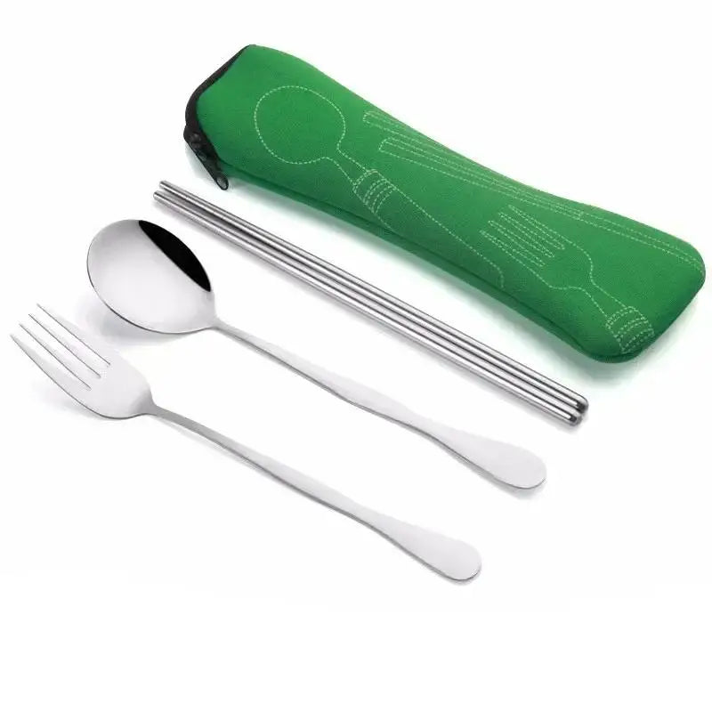 Stainless Steel Cutlery Storage Box Fork Spoon Chopsticks Portable