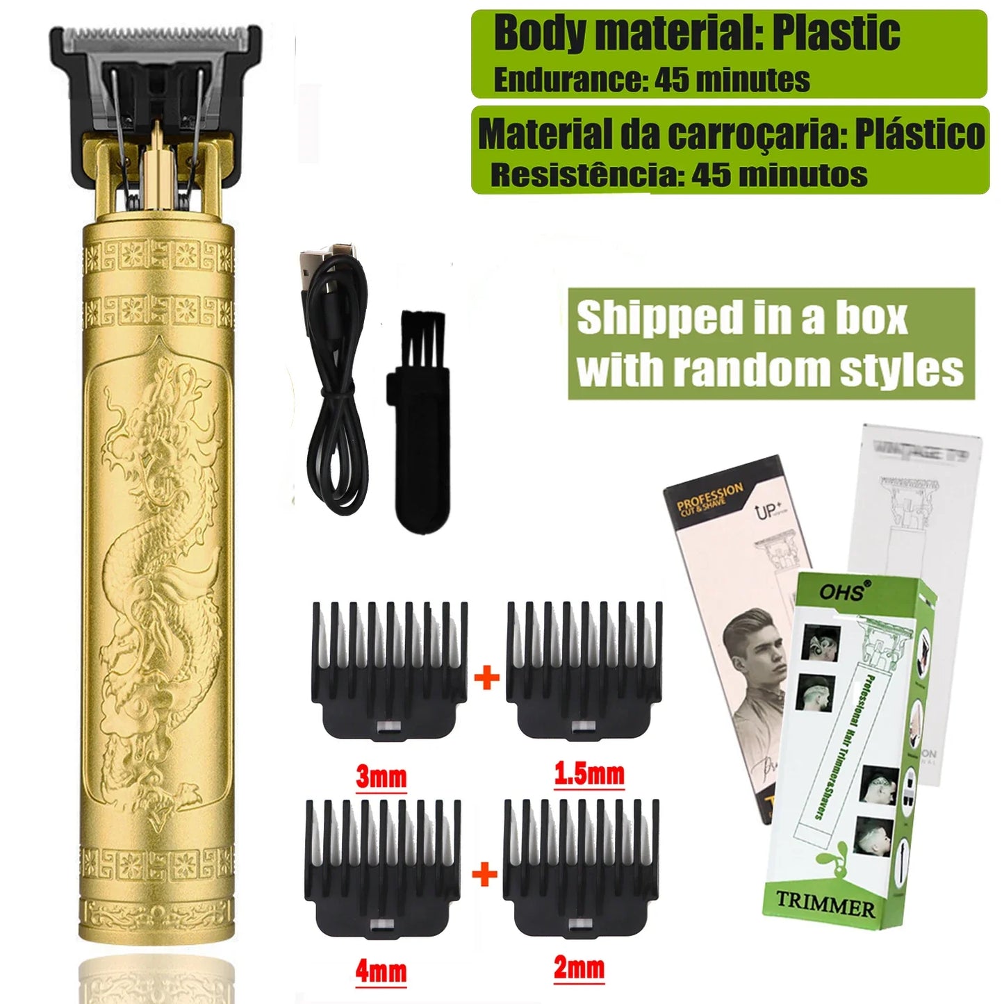 OHS T9 Electric Hair Clipper & Beard Trimmer – 0mm Barber