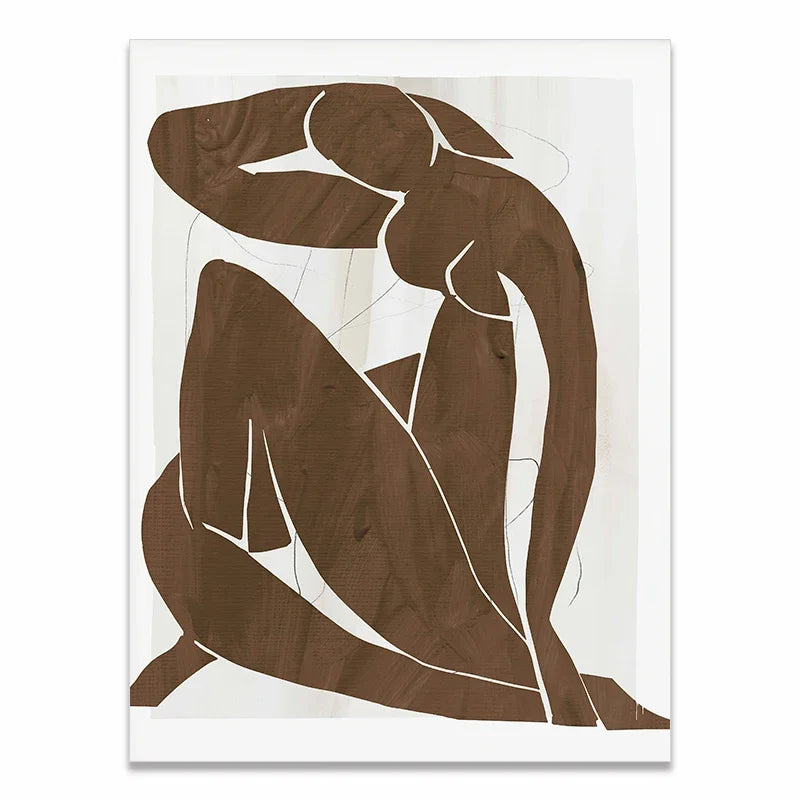 Scandinavian Minimalist Wall Art Modern Classic Vintage Wall Art Fashionable Woman Poster Print Home Bedroom Living Room Decor Peaceful Pleasures Health and Wellness Picture 8 20x30cm Unframed