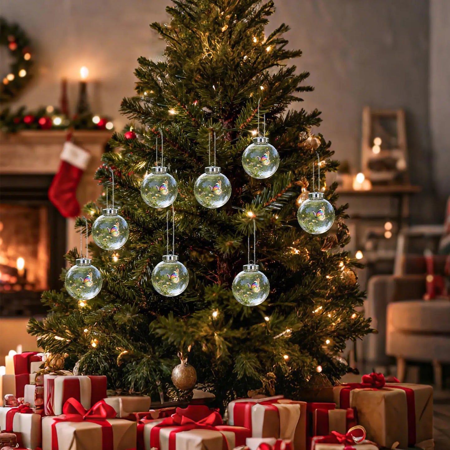 3D Acrylic Animal Christmas Ball Ornaments | Indoor & Outdoor