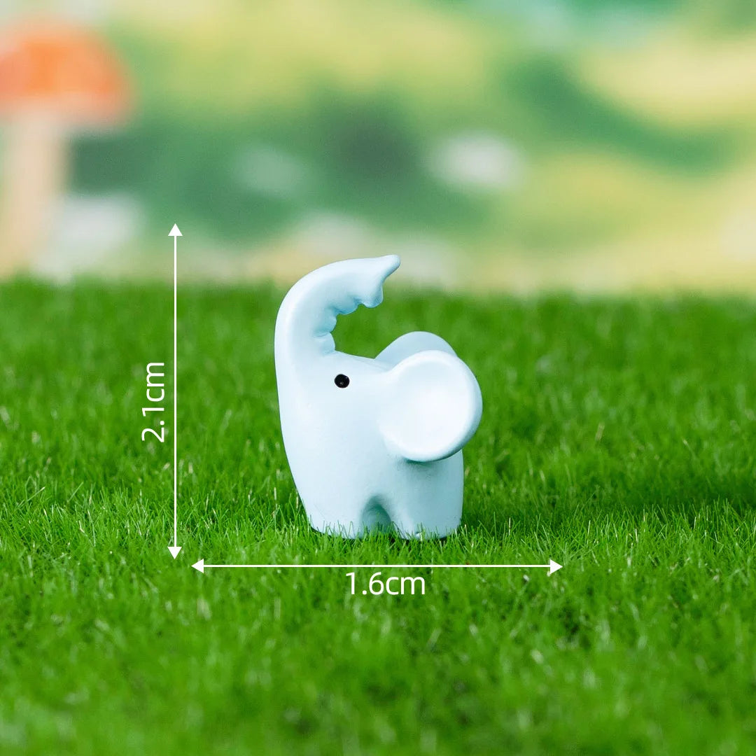 1Pcs Rabbit Squirrel Elephant Fox Sheep Duck Pig Cat Frog Snake Figurine Miniature Fairy Garden Decoration Accessories decoração Peaceful Pleasures Health and Wellness 6