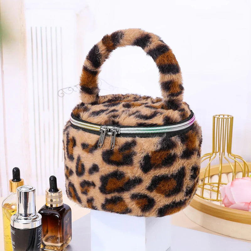Large Leopard Print Makeup Bag – Travel Cosmetics Organizer