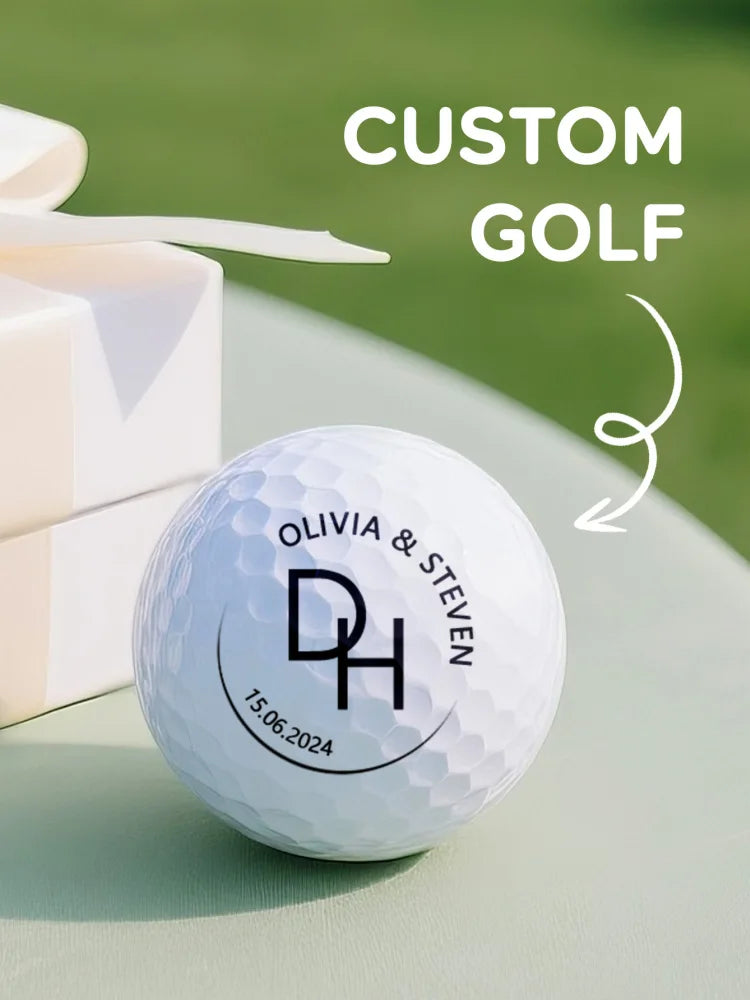 Custom Name Wedding Golf Ball Favors Personalized Name Golf Balls Engagement Gift Groomsmen Bridesmaids Party Favors Bulk Set Peaceful Pleasures Health and Wellness Style 1 6pcs