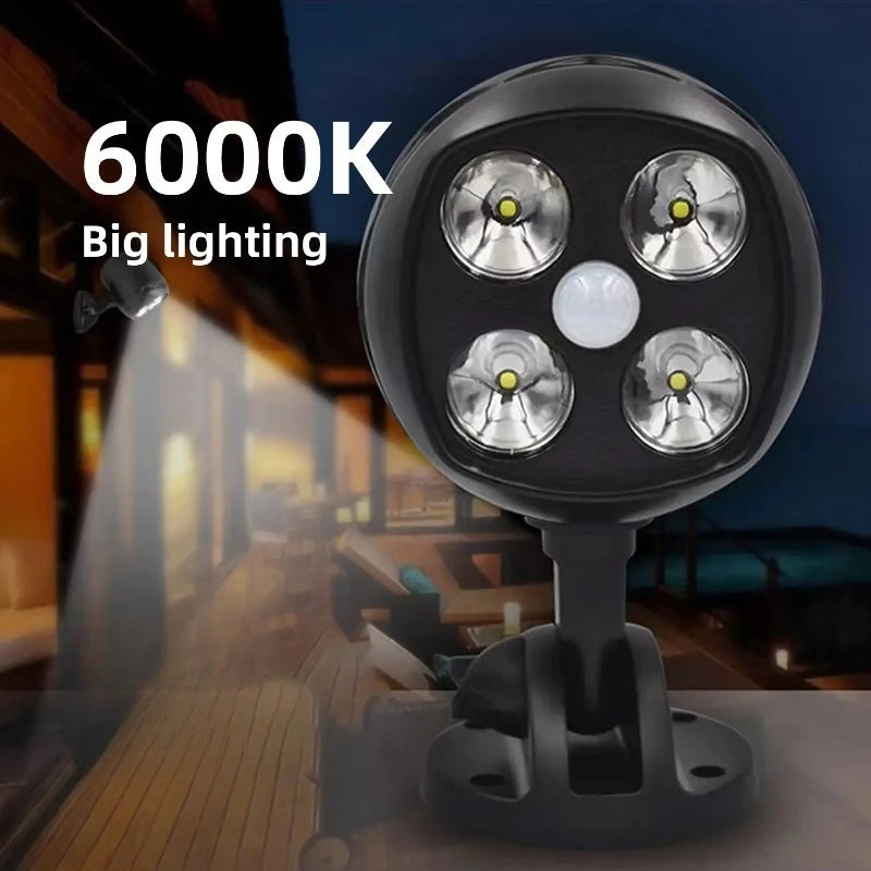 LED Motion Sensor Outdoor Wall Light | Battery Powered, Waterproof