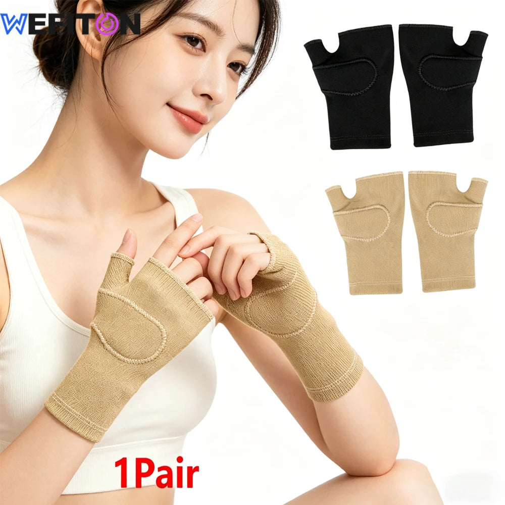 1Pair Wrist Thumb Gloves,Breathable Wrist Support Brace Wrist Sleeve Gel Thumb Pad,Carpal Tunnel Sleeve for Relieving HandJoints Peaceful Pleasures Health and Wellness
