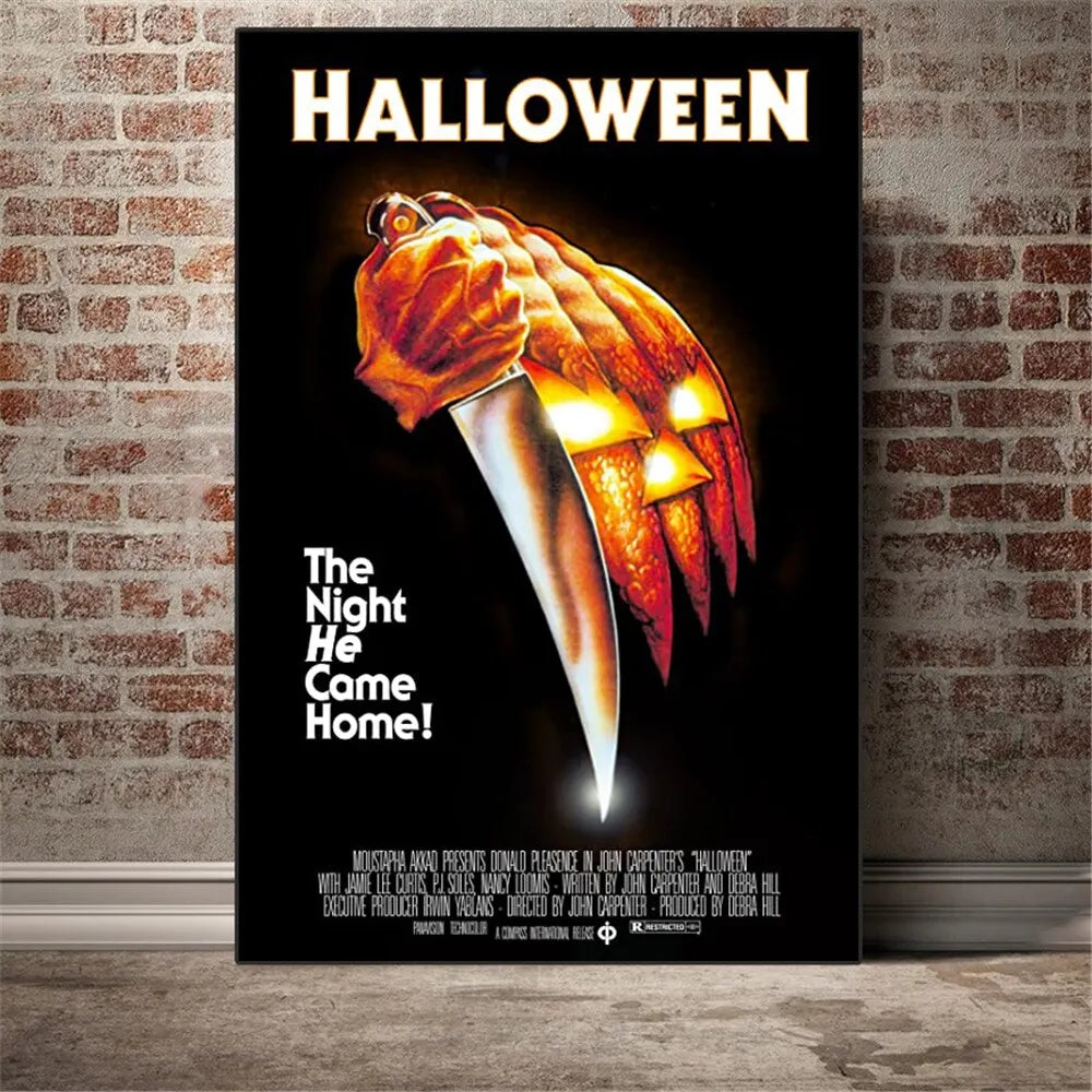 Michael Myers Canvas Wall Art | Halloween Horror Poster Print Canvas Wall Art Peaceful Pleasures Health and Wellness 2 50x70cm Unframed