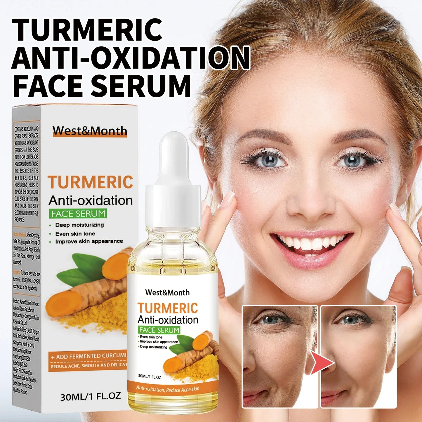 Eelhoe Turmeric Face Serum 30ml – Brighten & Hydrate Skin