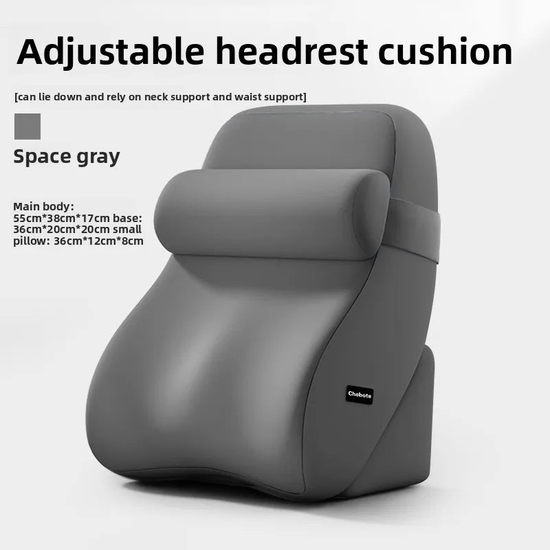 Reading Pillow for Sitting in Bed Ergonomic Wedge Back Pillow XL Side Pockets Removable Cover Working Nursing Lightweight Peaceful Pleasures Health and Wellness Gray 2