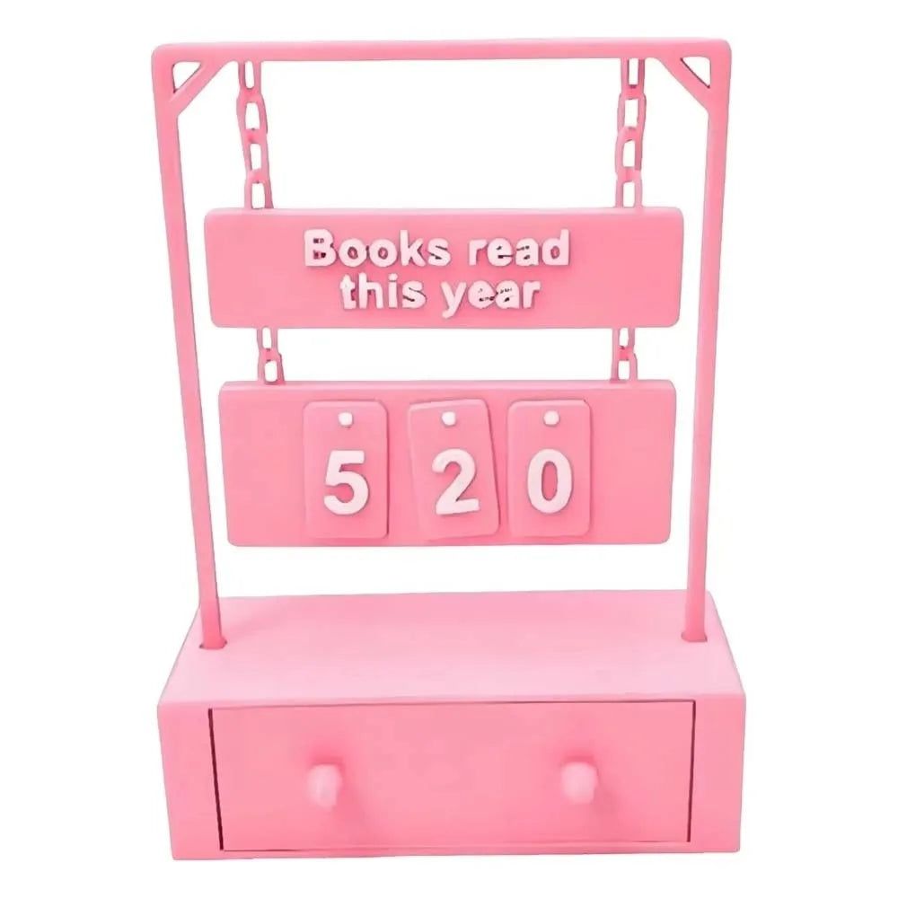 3D Book Read Counter with 30 Number Tags – Reading Tracker