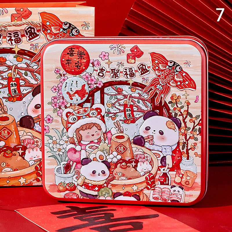 Chinese New Year Tin Box | Year of the Horse & Panda Design
