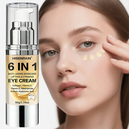 HISENRAIN 6-in-1 Eye Cream – Dark Circles & Wrinkles | 50g Eye Cream Oasis Select