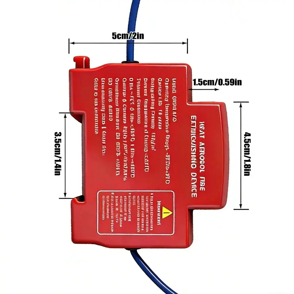Dual-Line Design Flame Retardant Device Automatic Activation Non Pollution Automatic Fire Extinguishing Sticker DIN Rail Mount Peaceful Pleasures Health and Wellness