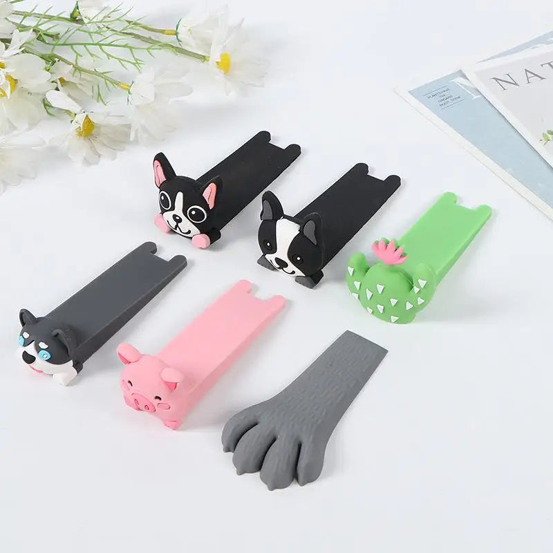 New 1pc Wedge Doorstops New Silicone Door Stop Reusable Shock Absorbent Block Anti-collision Stopper Home Door Doorstop Peaceful Pleasures Health and Wellness