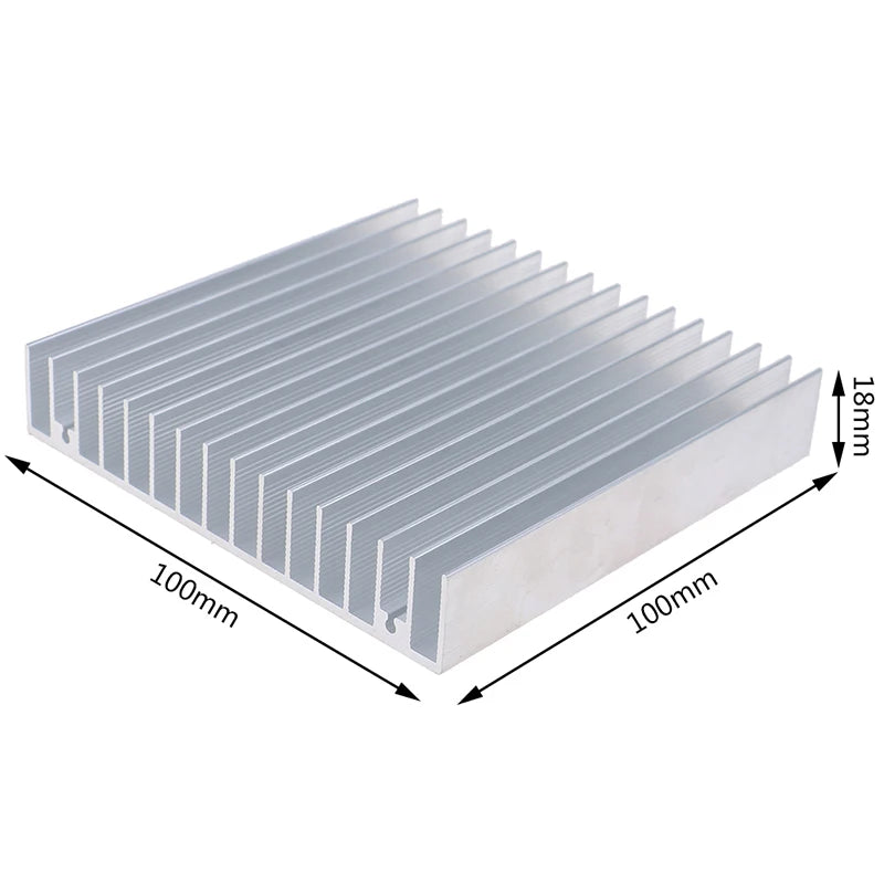 40×40×20mm/100×40×8mm/100×40×20m/100×100×18mm Extruded Aluminum Heatsink For High Power LED IC Chip Cooler Radiator Heat Sink Peaceful Pleasures Health and Wellness 100x100x18mm