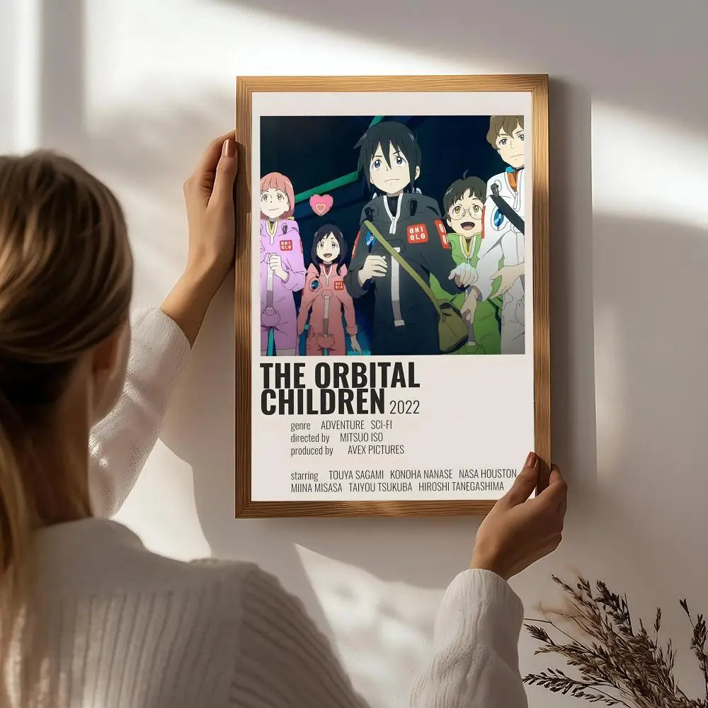 The Orbital Children Anime Poster – HD Waterproof Wall Art Anime Wall Poster Peaceful Pleasures Health and Wellness White4 15X20cmNoframe