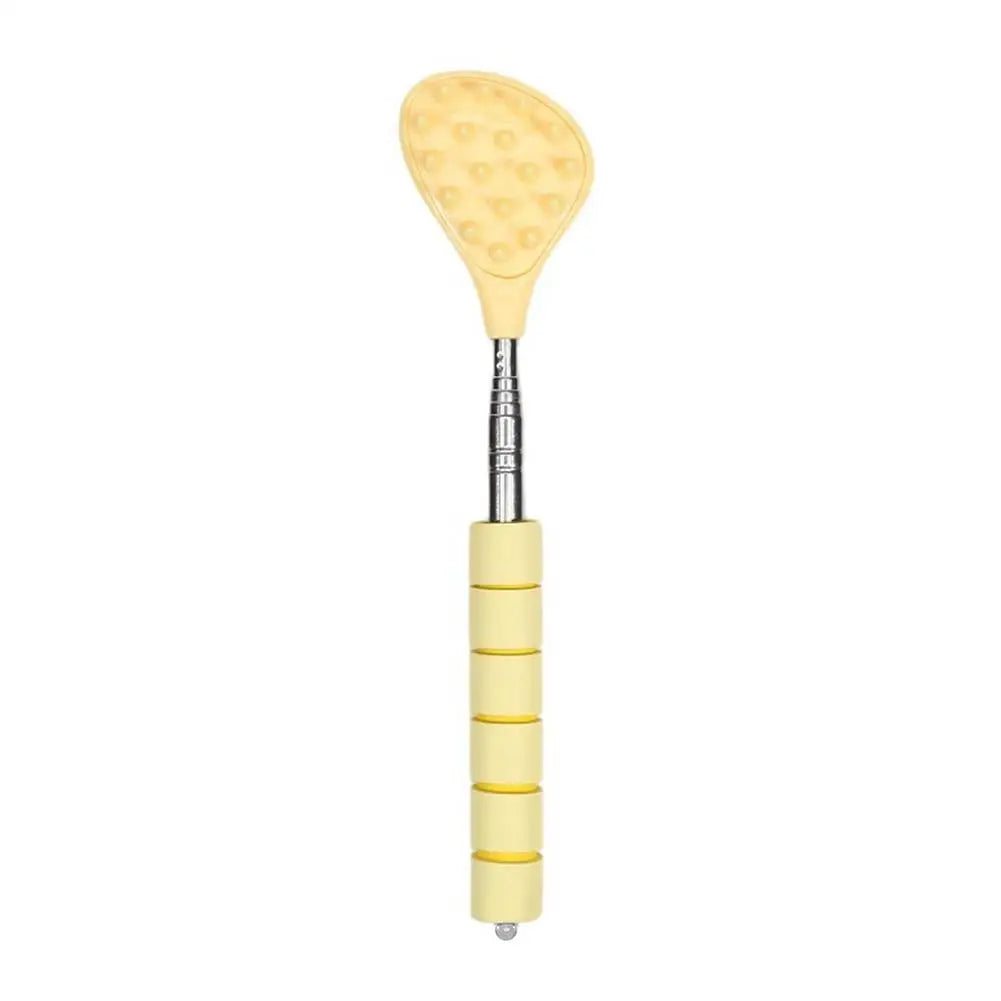 Extendable Cactus Back Scratcher With Two Size Spikes Retractable One Hand Itch Stick For Men Women Portable Point Massager Peaceful Pleasures Health and Wellness yellow