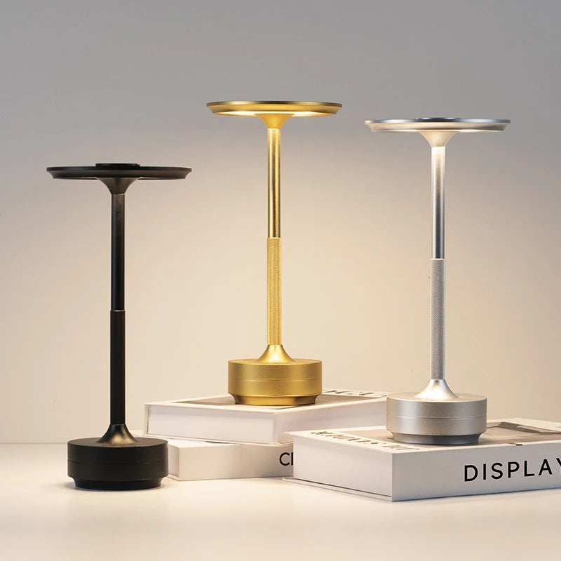 Rechargeable Alloy Table Lamp for Bedroom Wireless Touch Lamp Camping Candle Creative Desk Lamp USB-C Charging 2400mAh Peaceful Pleasures Health and Wellness