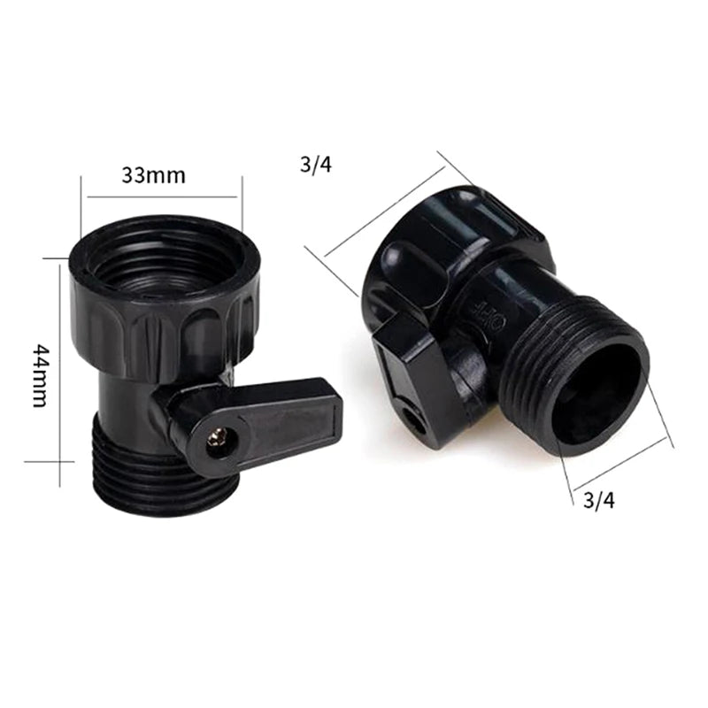 2pcs Garden Irrigation Valve 3/4" Male to Female Thread Extend Hose Switch Peaceful Pleasures Health and Wellness