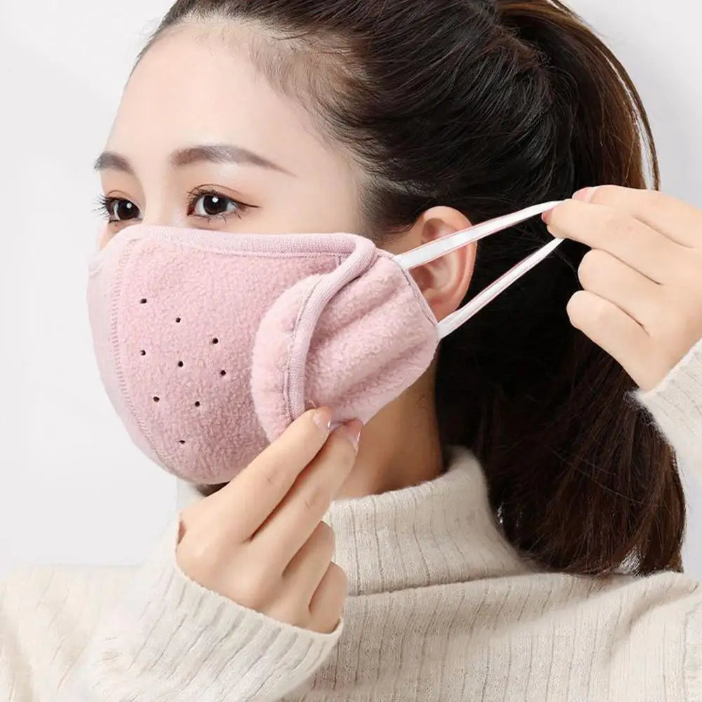 Winter Fleece Earmuffs & Windproof Face Mask – Unisex 2-Pack Winter Ear Warmer Mask Peaceful Pleasures Health and Wellness