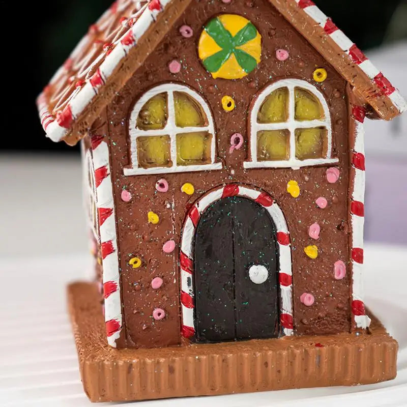 LED Resin Gingerbread House | Christmas Village Tabletop Decor