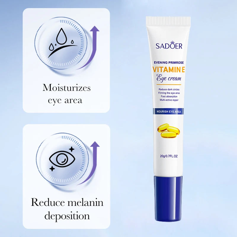 SADOER Evening Primrose Eye Cream | Dark Circles & Anti-Aging Eye Cream Peaceful Pleasures Health and Wellness