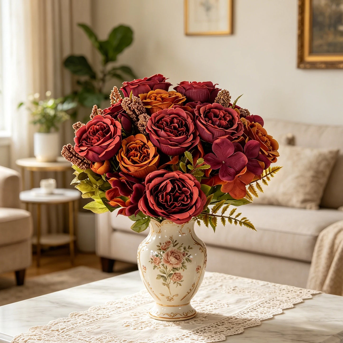 Silk Hydrangea Peony Artificial Flowers | Wedding & Home Decor