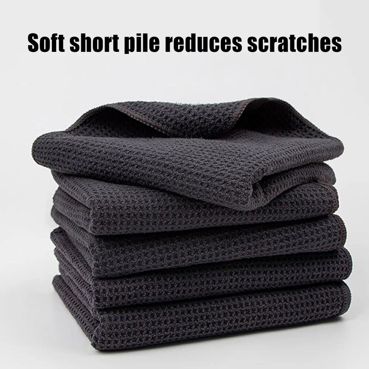 Waffle Weave Microfiber Towels – Lint-Free, Quick-Dry Cleaning