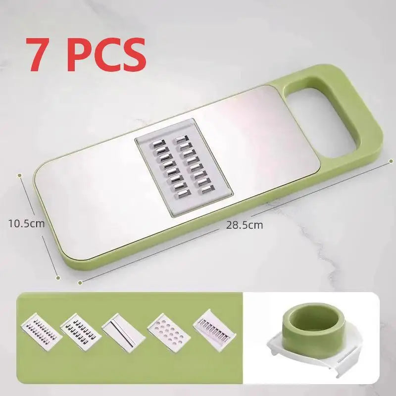 6-Blade Mandoline Vegetable Slicer & Grater with Hand Guard