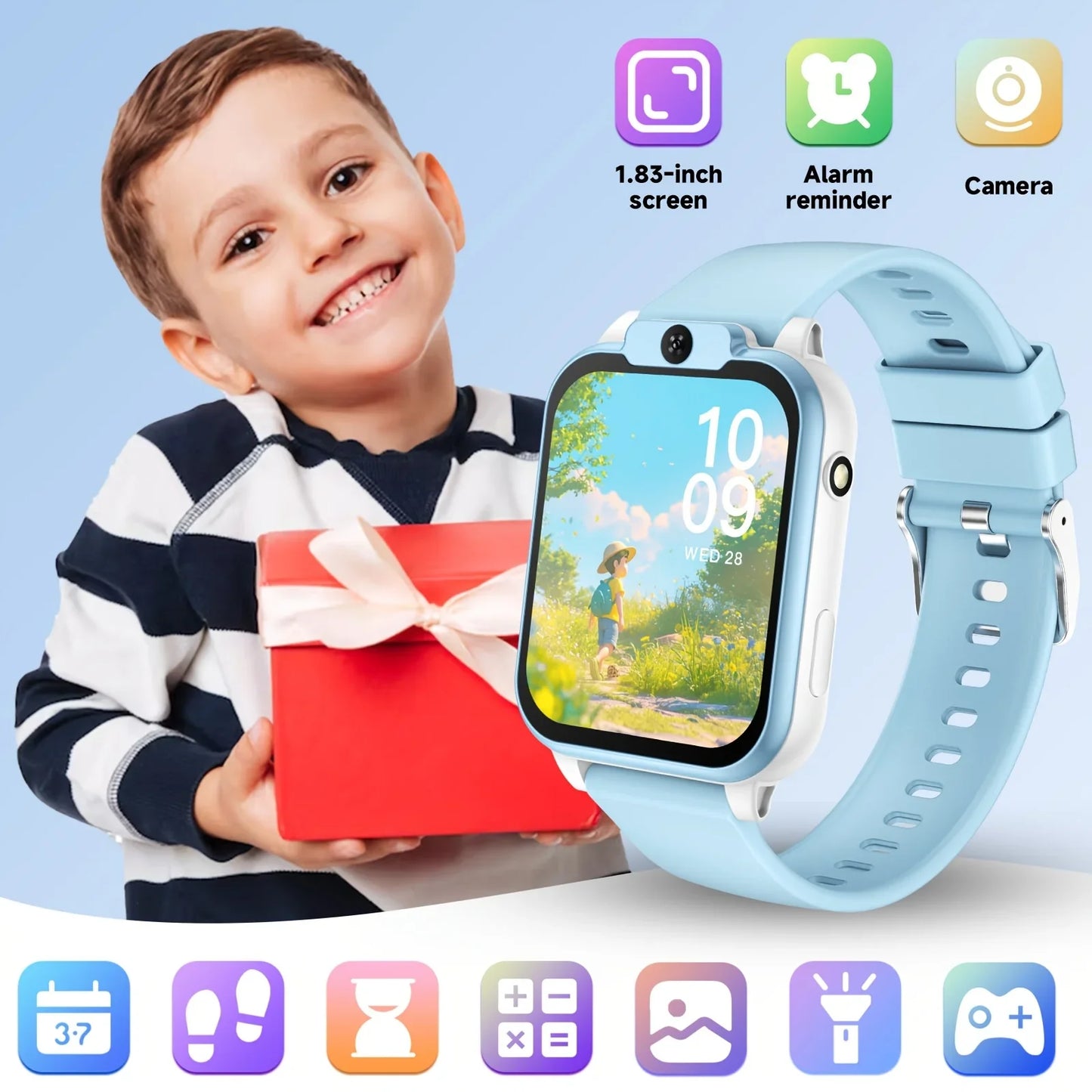 ERUN Kids Smart Game Watch – 18 Games, Camera & Pedometer