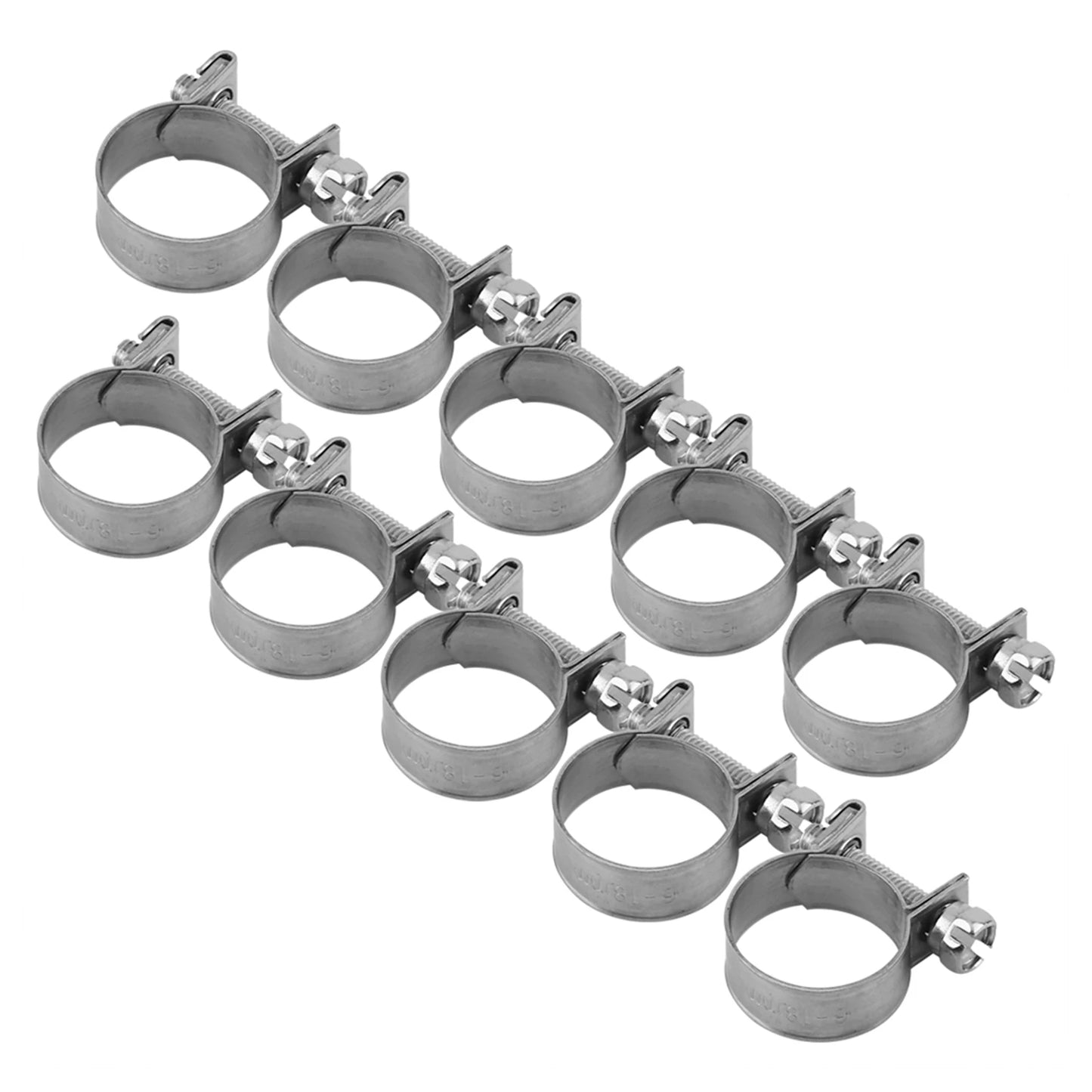 Stainless Steel Mini Fuel Line Pipe Hose Clamp Clip 6mm‑20mm Optional Size Hose Clamp Hose Clips Pipe Clip Hose Fastener Peaceful Pleasures Health and Wellness GS00501-07