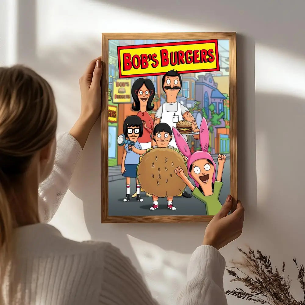 Bob's Burgers Poster – Self-Adhesive Waterproof Wall Art Wall Art Poster Peaceful Pleasures Health and Wellness White7 15X20cmNoframe
