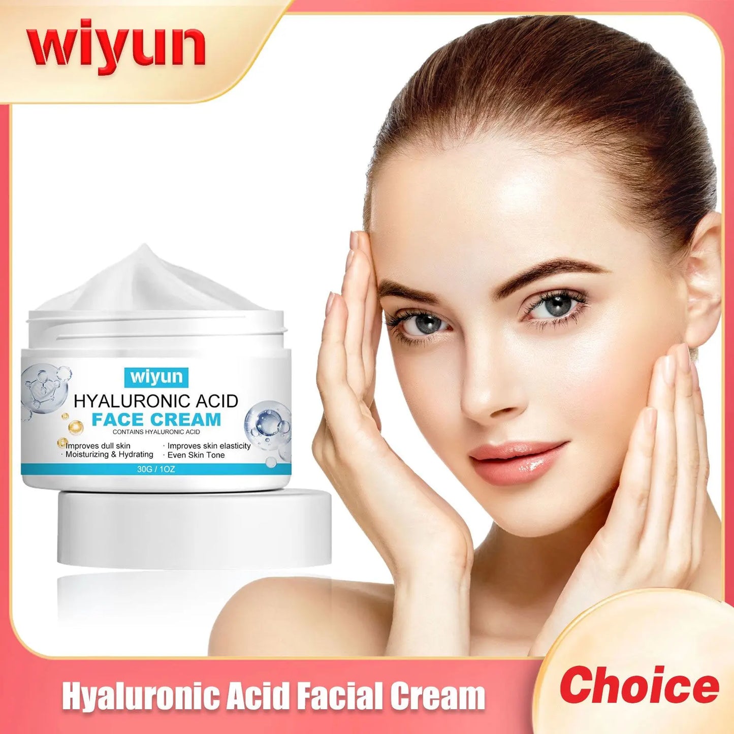 WIYUN Hyaluronic Acid Face Cream – Pore & Oil Control 30g
