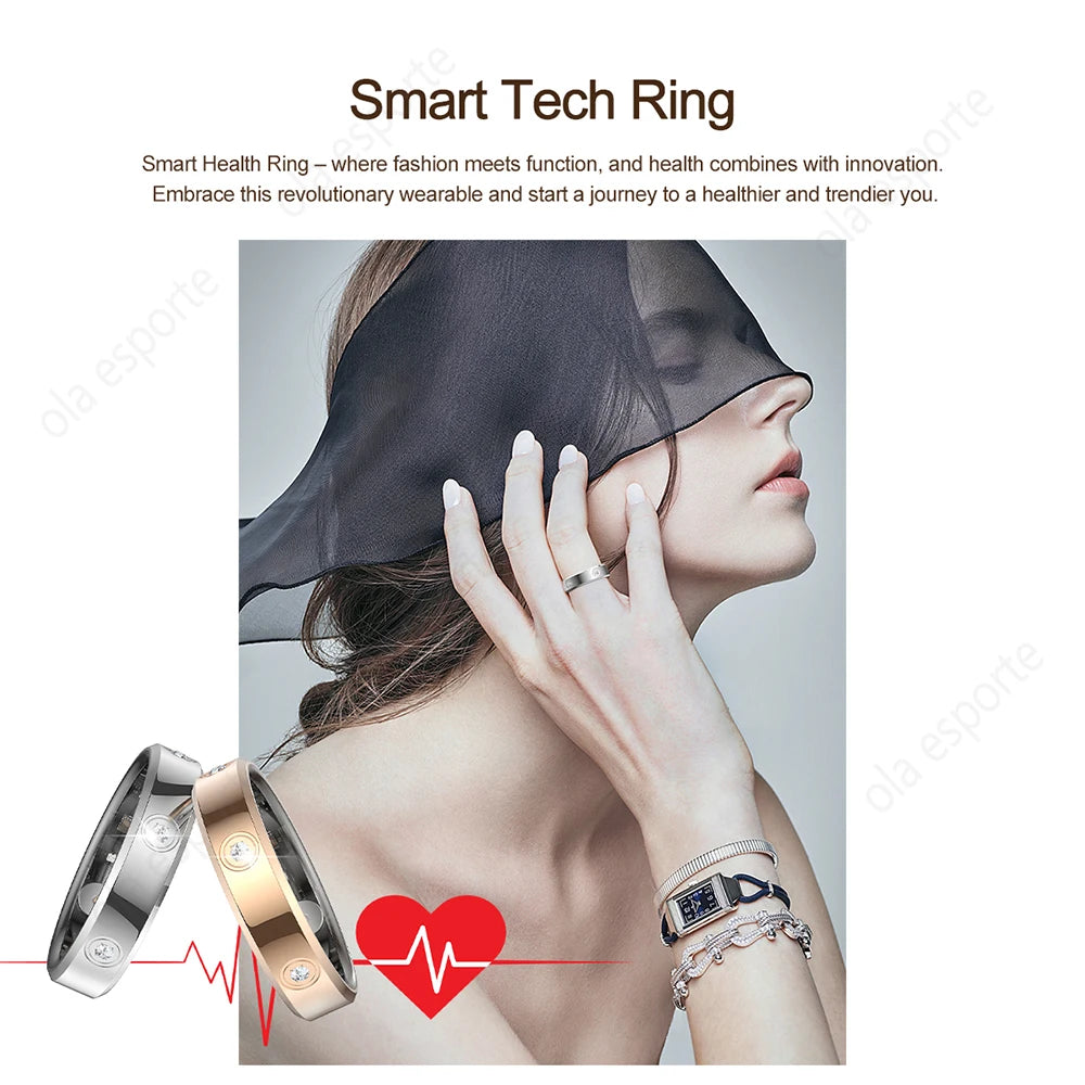 2025 New Smart Ring Waterproof 5ATM Heart Rate Blood Oxygen Health Sleep Monitoring Multi-Sport Mode Camera control Smartring Peaceful Pleasures Health and Wellness